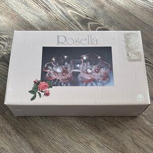 Pink Glass Flower Bowls